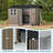 10x8 Ft Brown Weather Resistant Outdoor Storage Shed 450 Cubic Feet Gable Roof Grid Window Multi Use For Bikes Lawn Mowers Patio Supplies And Pet Shelter-124520236