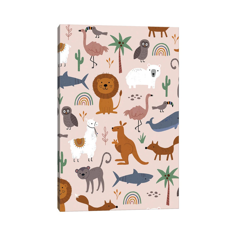 Baby Animal Menagerie II by Nina Seven - Wrapped Canvas Print, 20.32 cm H x 30.48 cm W