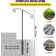 Wrought Iron Single Post Handrail For Stairs, In-Ground Mount Step Grab Rail With Decorative Design, Durable And Stylish Support For Indoor And Outdoor Use