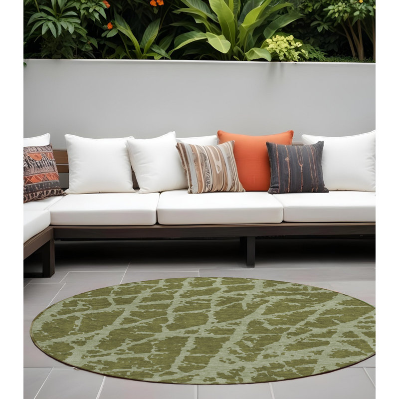 Tapis extérieur rond rond 8 po