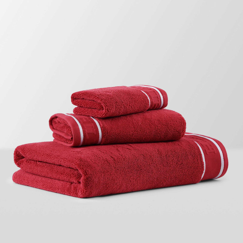 Ensemble de serviettes 6 pièces Tommy Hilfiger, Rouge