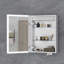 Armoire à pharmacie avec miroir et 2 tablettes réglables Kamonie W H-1395939112