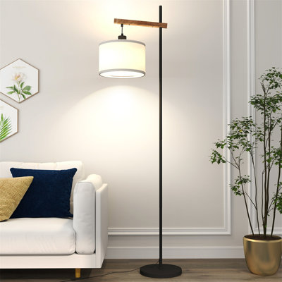 [61" Metal Arched Floor Lamp With Pedal Switch]– Modern Industrial Decor | Durable Wood Frame | Easy Foot Control | For Living Room & Bedroom​
