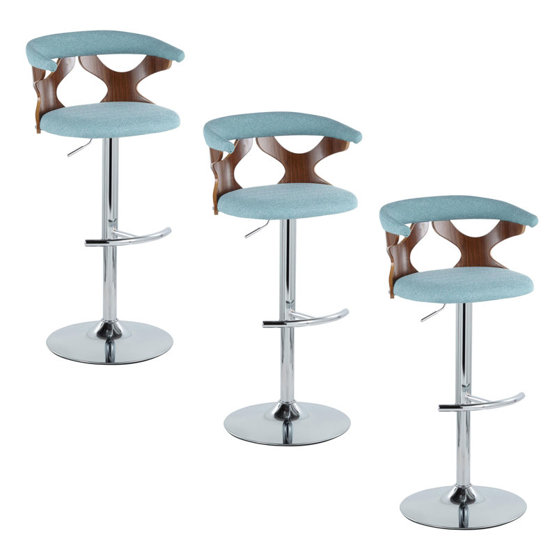 Ensemble de 3 tabourets de bar Gardenia, Bleu sarcelle