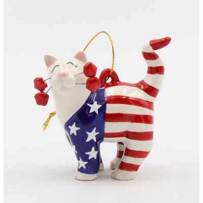 Ornement de chat Whisker - patriotique