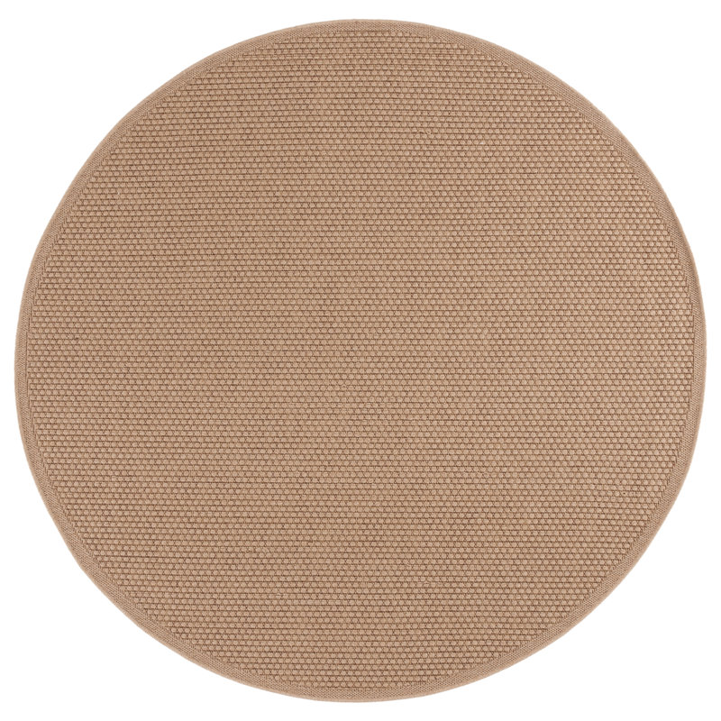 Bernessa Performance Solid Color Indoor/Outdoor Area Rug, Round 6'7"