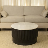 Enzo Pine Wood Base & Gunuine Marble Top Coffee Table