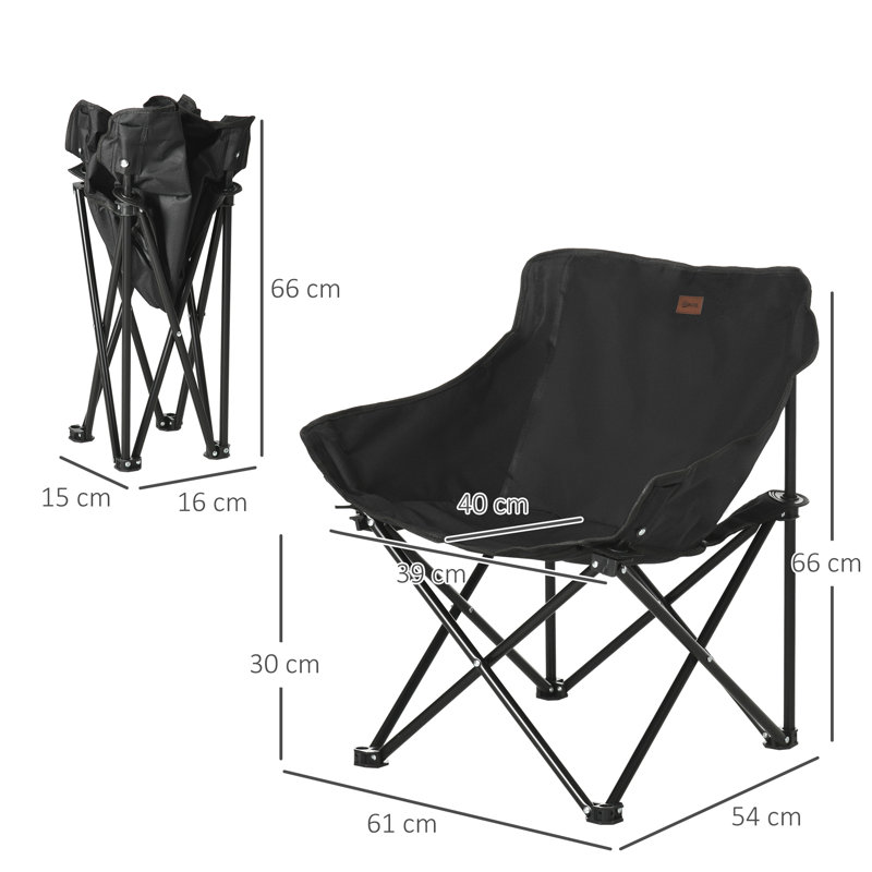 Camping Chair Lightweight Folding Chair with Carrying Bag, Black