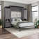 Arrington Storage Murphy Bed with Shelving and Fold-Out Desk