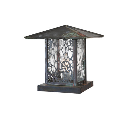 Seneca Lotus Leaf And Dragonfly Seeded Pier Mount Light