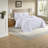 Oversized White Reversible Bedding Set, Polyester King/cal King, Transitional Medallion Design