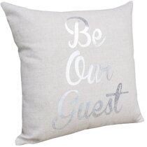 Be Our Guest Throw Pillow Cover 18” x 18” – Blessed in Blush