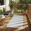 White Modern Outdoor Rug, Geometric Stain Resistant Easy to Clean Rug For Patio, Balcony, Decks & Garden-1764880365