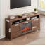Meuble télé 63 po, centre de divertissement avec foyer électrique et portes d'armoire 63 po-1611071690