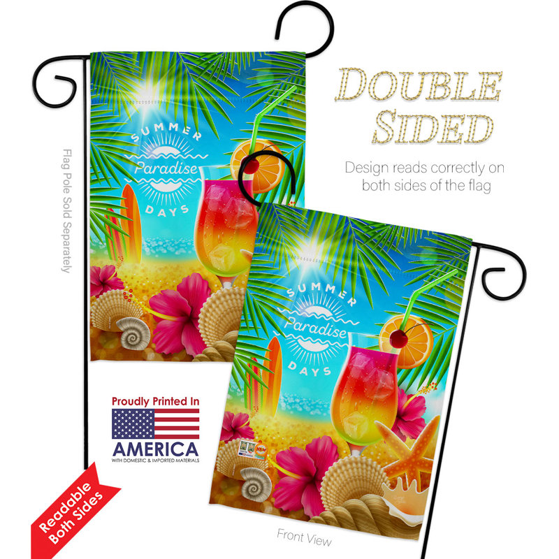 Double Sided Polyester Garden Flag, 18.5" H x 13" W