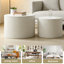 Ensemble de tables basses rondes gigognes, tables d'appoint rondes blanches pour petits espaces, tables de bout cylindriques 2 pièces pour canapé, salon et chevet, aucun assemblage requis
