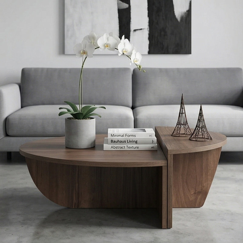 Ensemble de 2 tables gigognes Madiera, Noir moyen