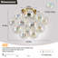 4-Light Gold Flush Mount Ceiling Light With A Cluster Of Iridescent Glass Globes-1889386871-1892098040