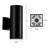 Masuda Integrated LED - Cylinder Outdoor Wall Light - Black