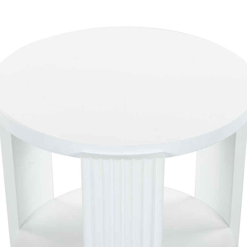 Table d'appoint Liabella, Blanc