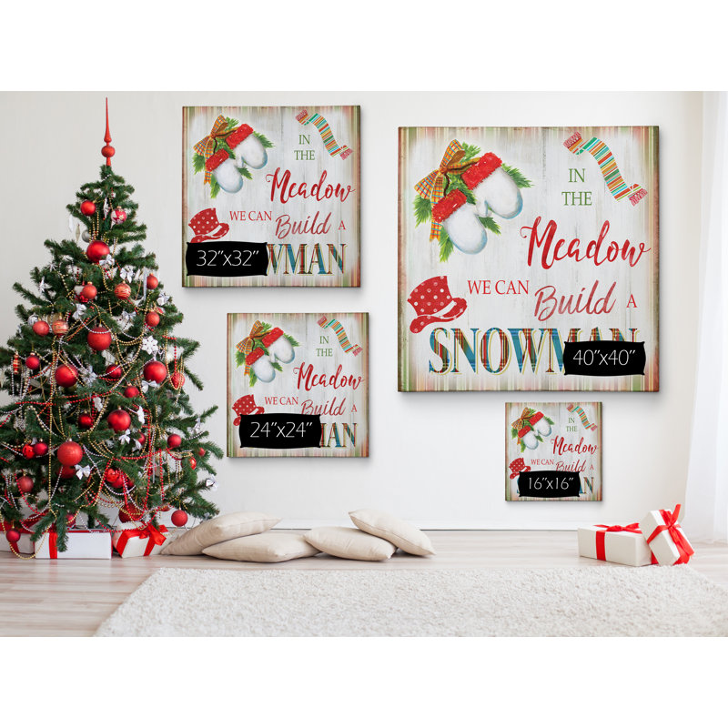 « snow mitaines », reproduction d’art textuel sur toile, H 16 po x l 16 po x P 1 po, Toile tendue