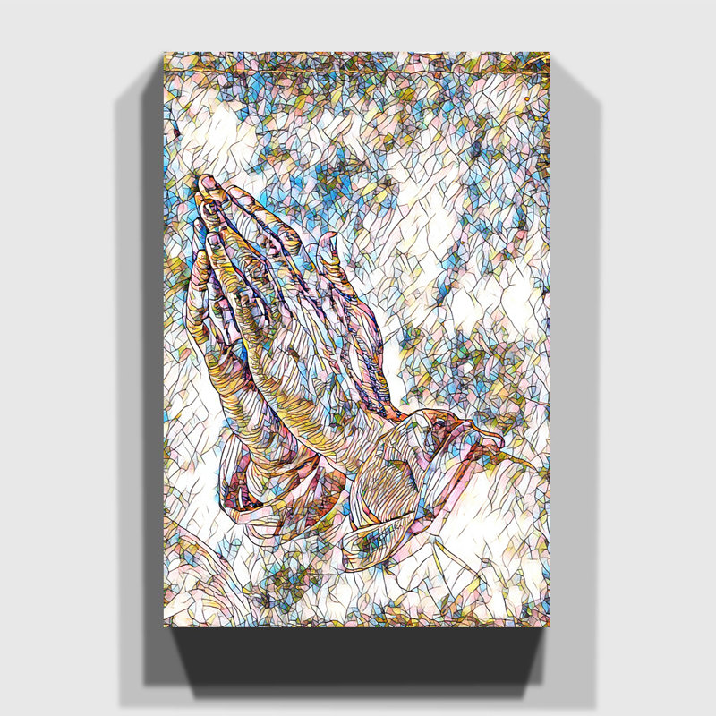 Praying Hands - Wrapped Canvas, 76cm H x 50cm W