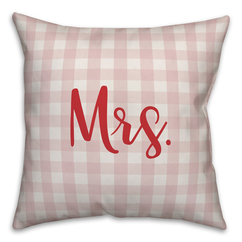  Coussin Mme. Plaid, Coussin décoratif, Rose / Rouge