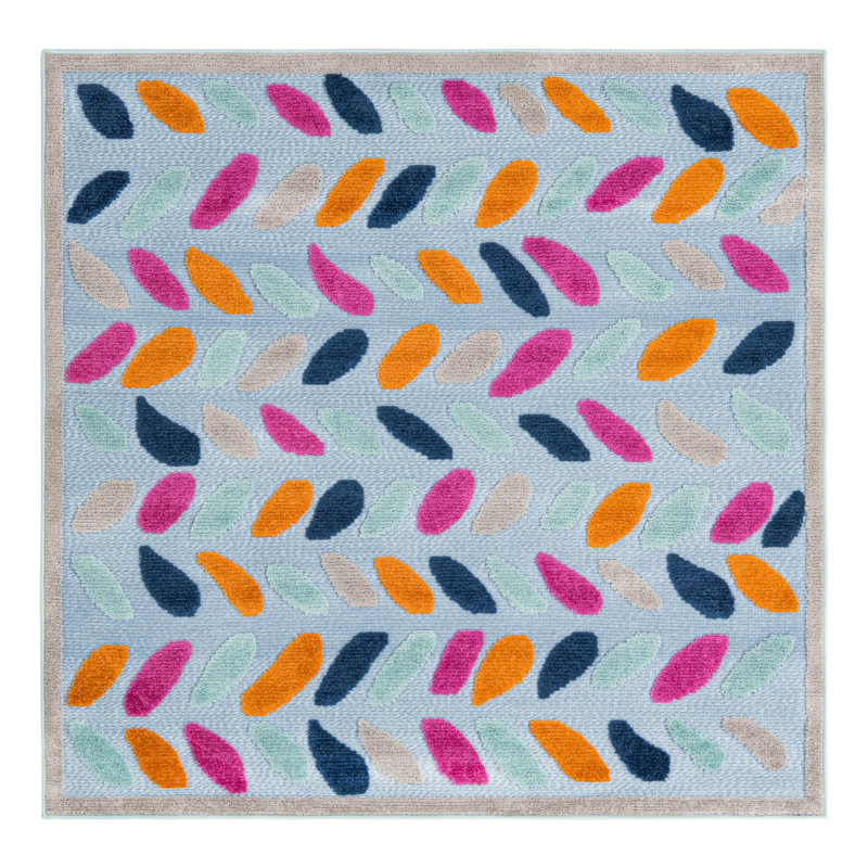 Chevron Indoor / Outdoor Rug, Square 5'3"