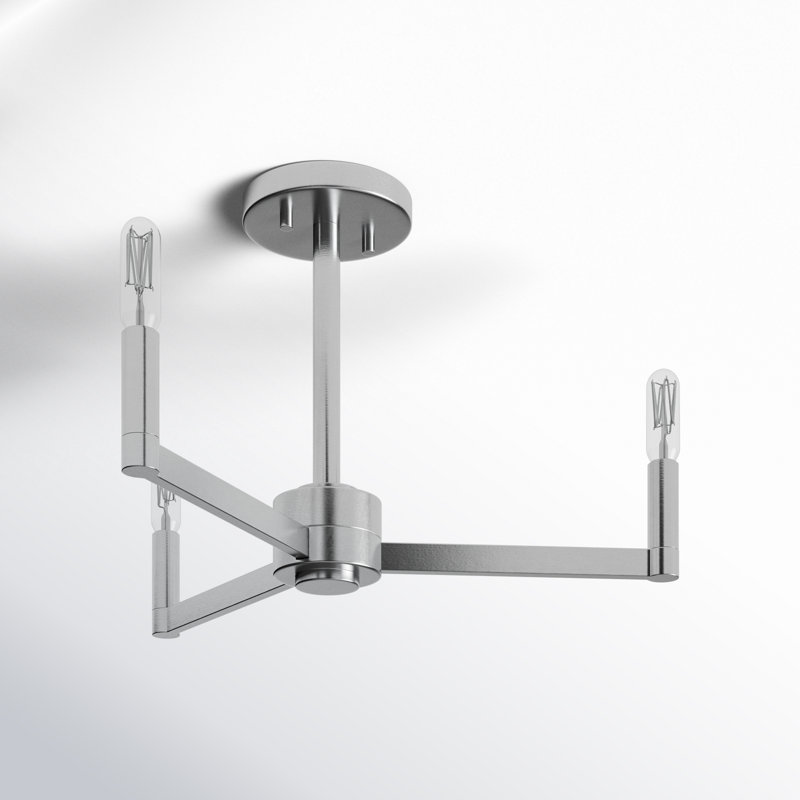 Patoma Semi Flush Mount, Brushed Nickel