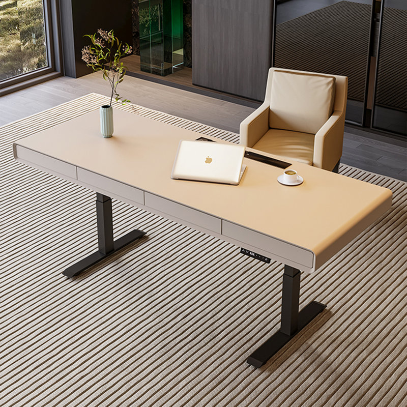 Bureau électrique à hauteur réglable 70,87 po, H 53,94 po x l 70,87 po x P 27,56 po