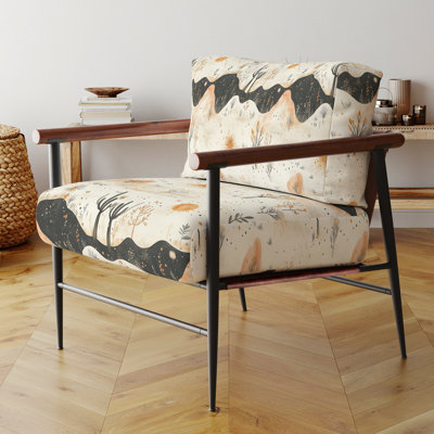 Fauteuil abstrait tapissier - Fauteuil boho désert minimal orange