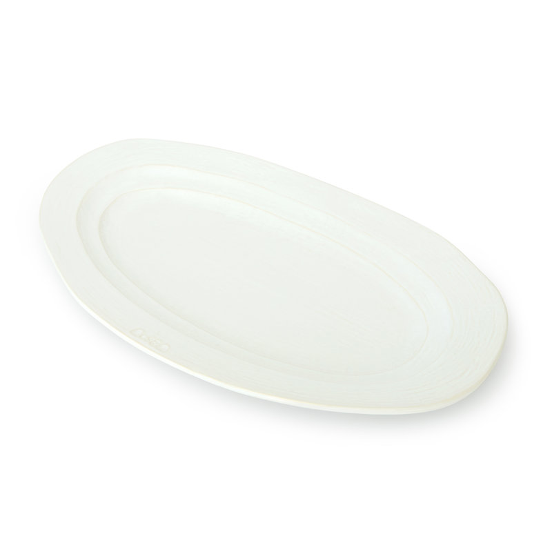 Olague Oval Platter, White