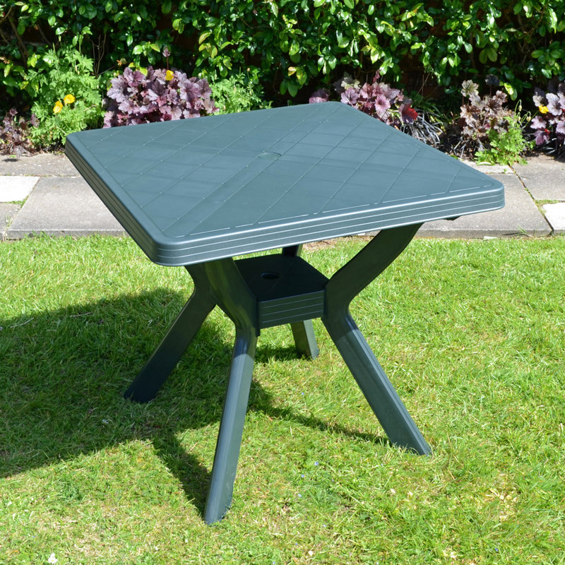Turin Plastic Dining Table, Green