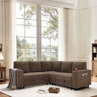 upholstery upholstered L-Shape Sectional Sofa Bed