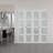 Double 4-Lite Glass Door Solid Manufactured Wood Double Bi-Fold Doors with Installation Hardware Kit-92449245