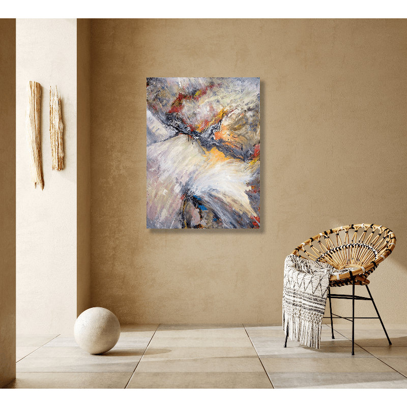 Bird In Flight Print by John Beard, 40" H x 30" W x 1.5" D, Black Framed Canvas