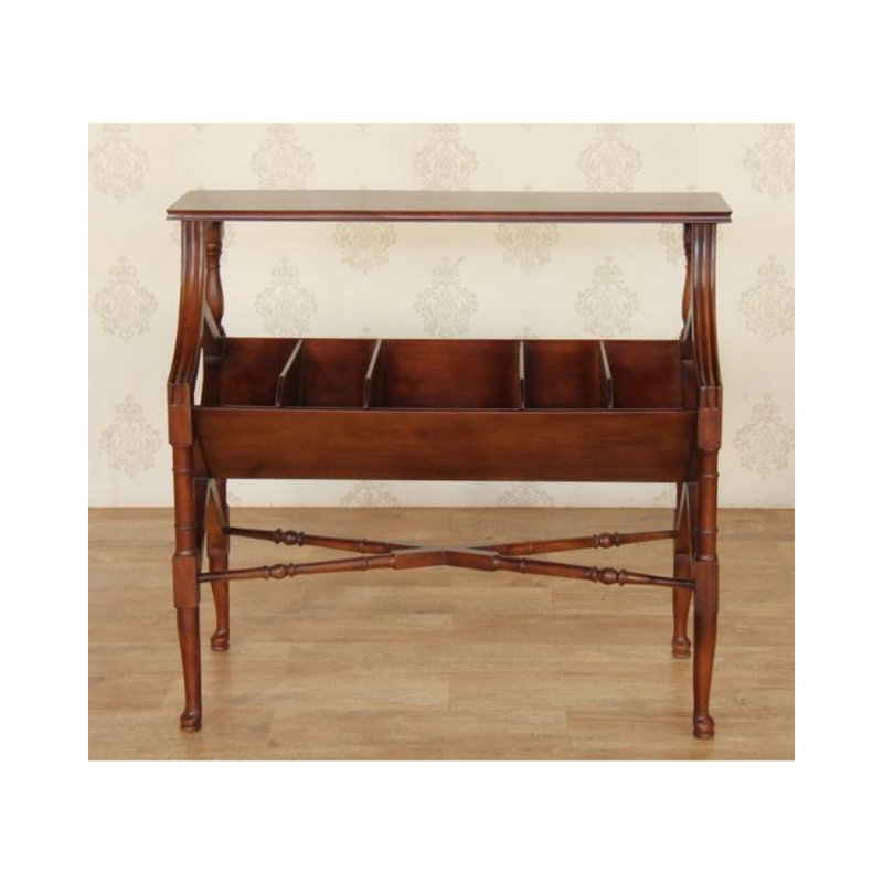 Solid Wood Free Standing Magazine Rack