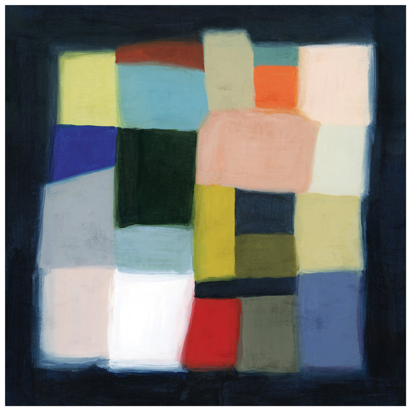 "Chromatique cube II", art mural en verre trempé inversé sans cadre