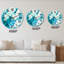Nuage blanc sur marbre bleu I - horloge murale moderne-1667668581