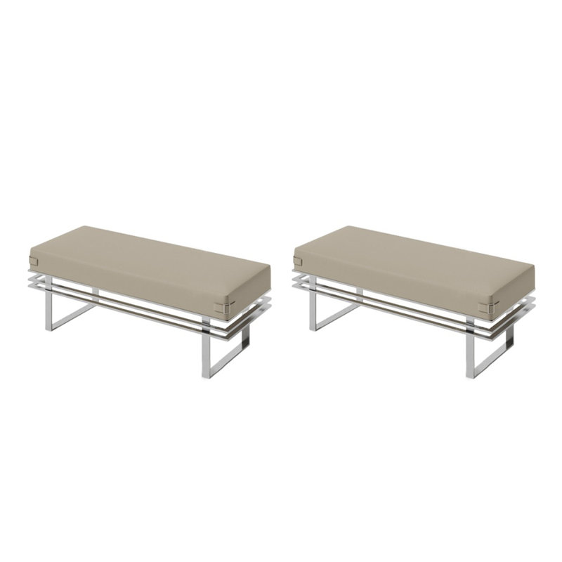 Jannik Faux Leather Upholstered Bench