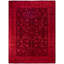 Overdyed Hand-Knotted Wool Modern-Contemporary Red Area Rug 8' 10" x 11' 10"