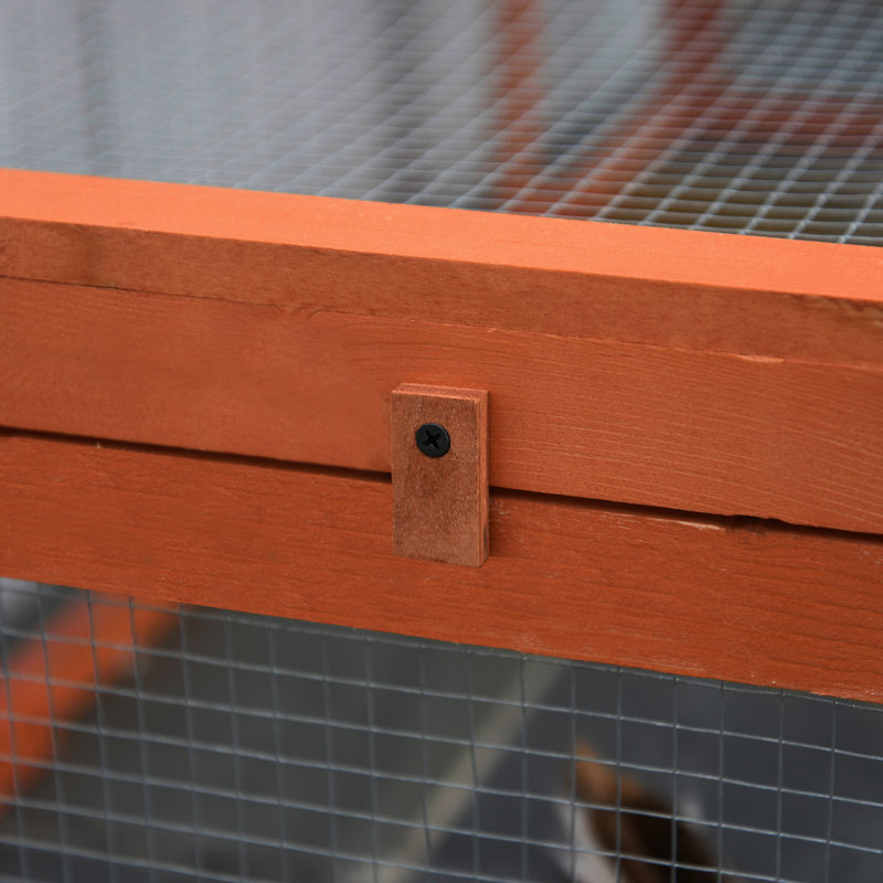 Cage à lapin résistante aux intempéries Lynnfield, bois, Orange
