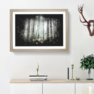 View of a Pine Tree Forest - Picture Frame Graphic Art Print