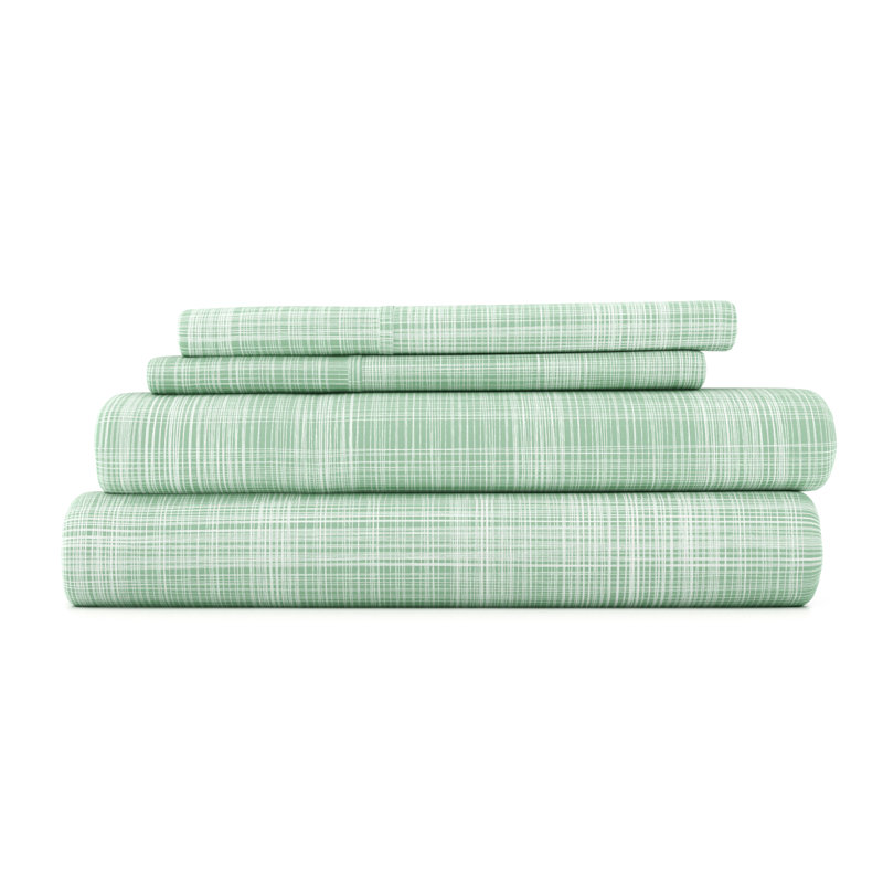Becky Cameron™ Thatch Pattern Bed Sheet Set, Forest, Twin