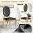 70.08" Dining Table Set Of 6,Rectangle Faux Marble Table And 6 Faux Leather Dining Chairs With Stainless Steel Base-446776505-446776506-446776509