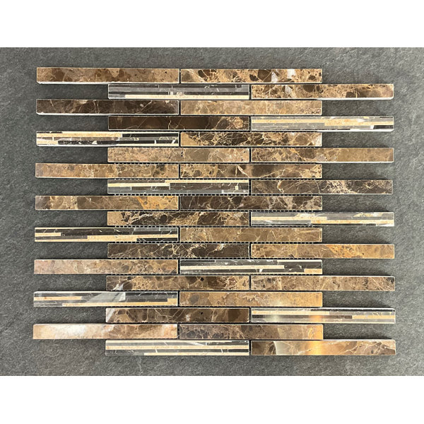 Dark Emperador Mix Marble Moaic Tile