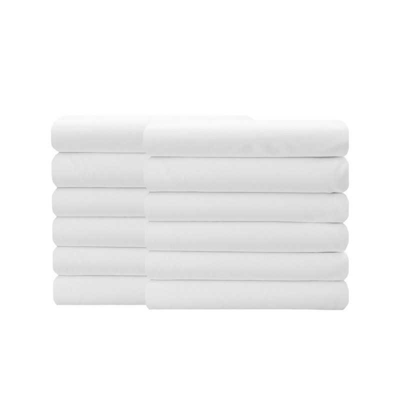 Embossed Stripe Fitted Sheet Case Pack, White, Twin Fitted Sheet
