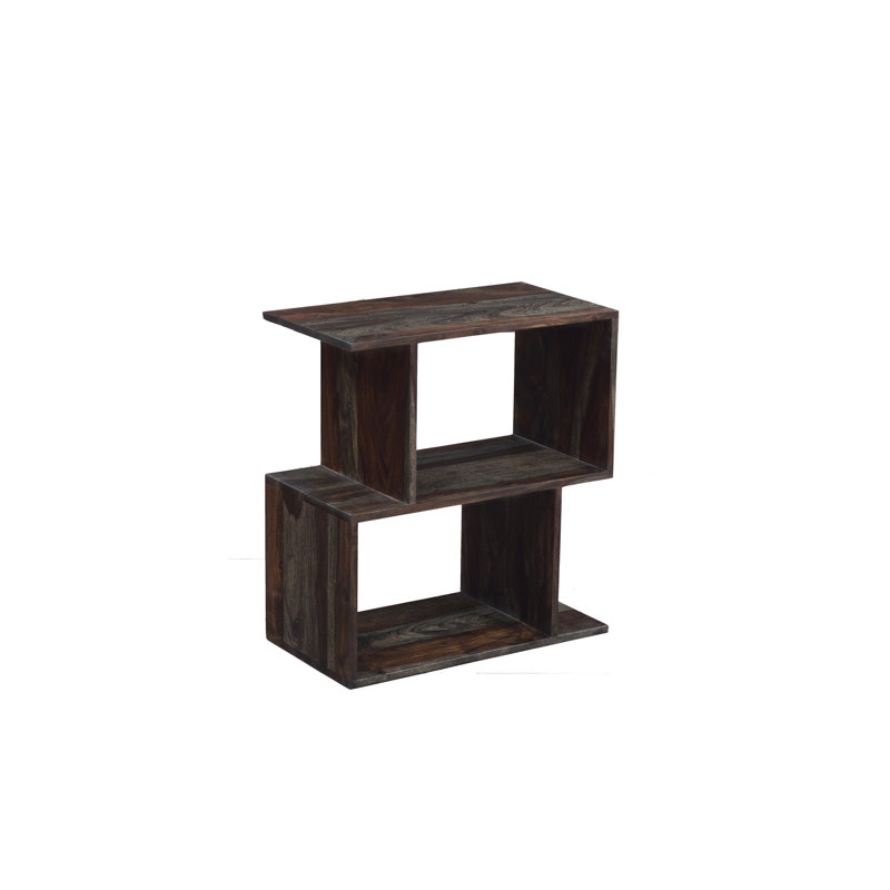 Bibliothèque géométrique en bois massif Gaugain, (2 tablettes) H 24 po x l 21,6 po x P 11,8 po