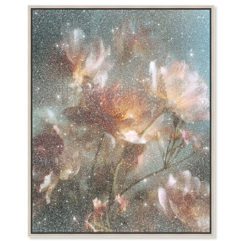 Mystic Meadow Floral & Botanical Canvas Print by Oliver Gal, Black Frame, 16 x 20, 30"H x 36"W, Silver Floater Frame