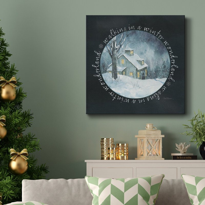 Winter Wonderland - Toile tendue avec châssis de qualité supérieure - prête à être accrochée, H 10 po x l 10 po x P 1,5 po